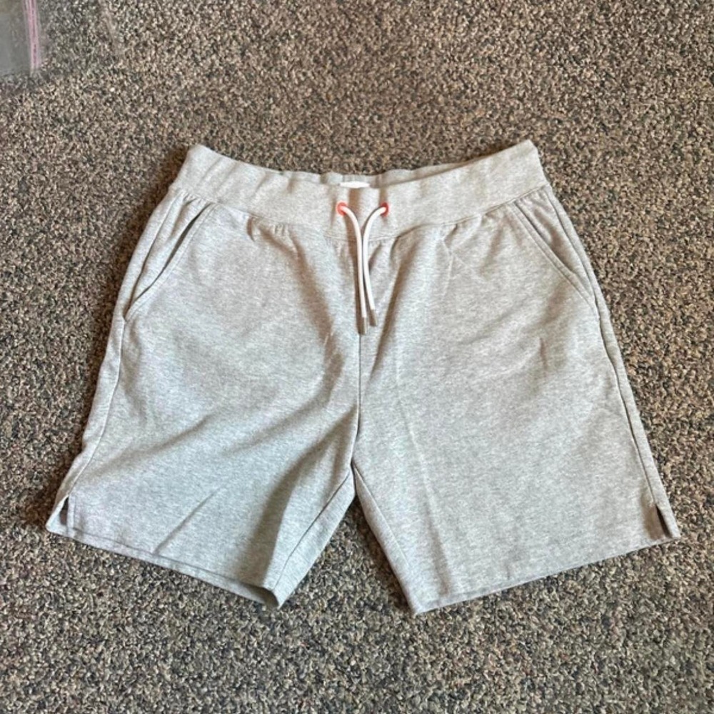 Swims Mens Grey Orange Zipper Pocket Sweat Shorts Athletic Gym Summer Large